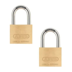 Lot de 2 cadenas en laiton série 60 - anse en acier cémenté ABUS