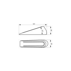 Lot de 2 cale-portes en ABS marron - P 101 x l 29 x H 30 mm FTH THIRARD