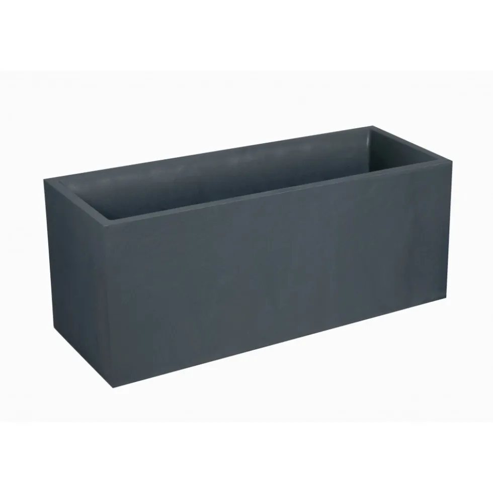 Lot de 2 Jardinières VOLCANIA – 98 L Gris anthracite 13731 EDA PLASTIQUES