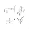 Lot de 10 support de rampe à visser coudés réglables - zingué blanc TORBEL