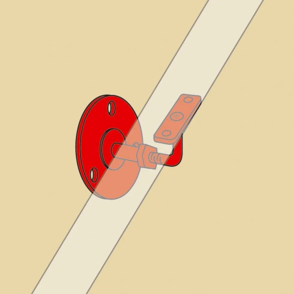Lot de 10 support de rampe à visser coudés réglables - zingué blanc TORBEL