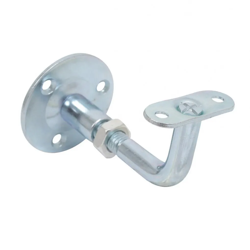 Lot de 10 support de rampe à visser coudés réglables - zingué blanc TORBEL