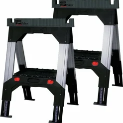 Lot 2 tréteaux bi-matière pliant ajustables FatMax 1-92-980 STANLEY