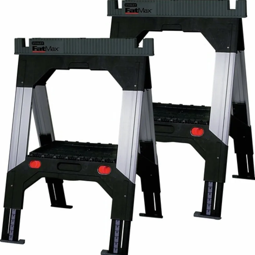 Lot 2 tréteaux bi-matière pliant ajustables FatMax 1-92-980 STANLEY