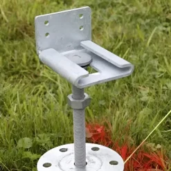 Lot vis de fondation + support de lambourde réglable pour sols fermes et remblais SPIRAL® - 1500 mm NIVO & Cobra