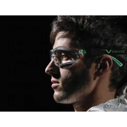 Lunettes hybrides 506 UP CLEAR PLUS - bandeau ajustable noir et vert UNIVET