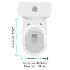 Lunette wc clipsable - 100 % hygiénique - gris PAPADO
