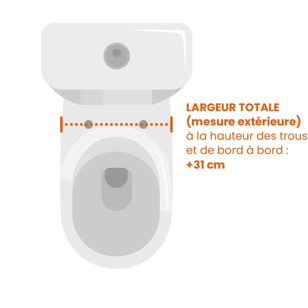 Lunette wc clipsable - 100 % hygiénique - beige PAPADO