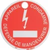 Macaron signalétique pour cadenas de condamnation - aluminium - CAD-60C SAM OUTILLAGE