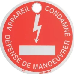Macaron signalétique pour cadenas de condamnation - aluminium - CAD-60C SAM OUTILLAGE