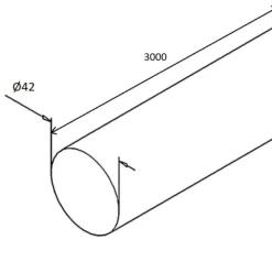 Main courante ronde en hêtre verni mat - diamètre 42 mm Design Production