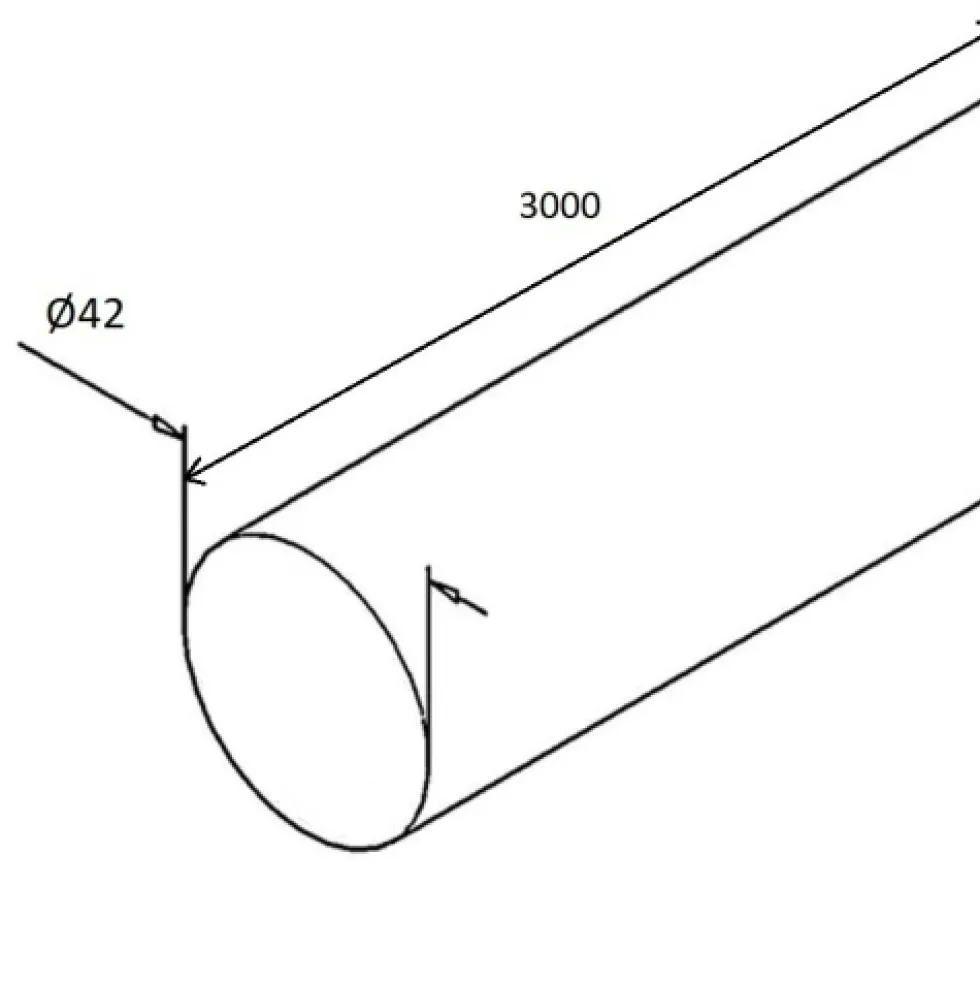 Main courante ronde en hêtre verni mat - diamètre 42 mm Design Production