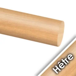 Main courante ronde en hêtre verni mat - diamètre 42 mm Design Production