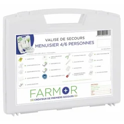 Mallette de secours - accidents type "menuisier" - 4/6 personnes FARMOR