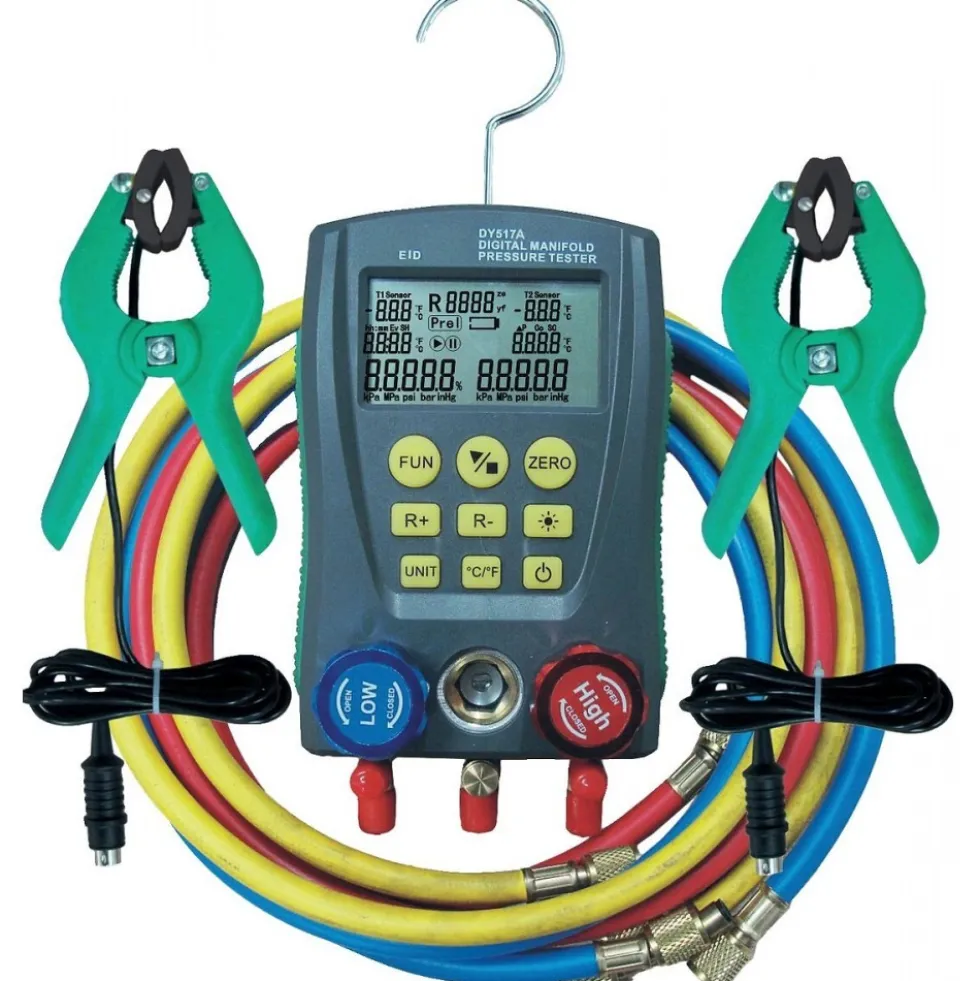 Manomètre électronique - mallette 3 flex tous gaz et vannes - OM20 EID