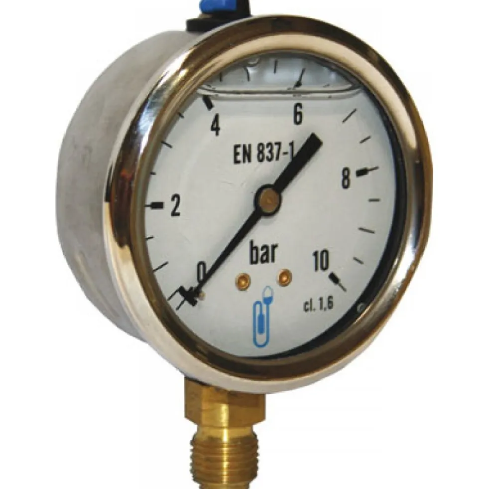 Manomètre vertical à boîtier en inox - diamètre 63 mm DISTRILABO
