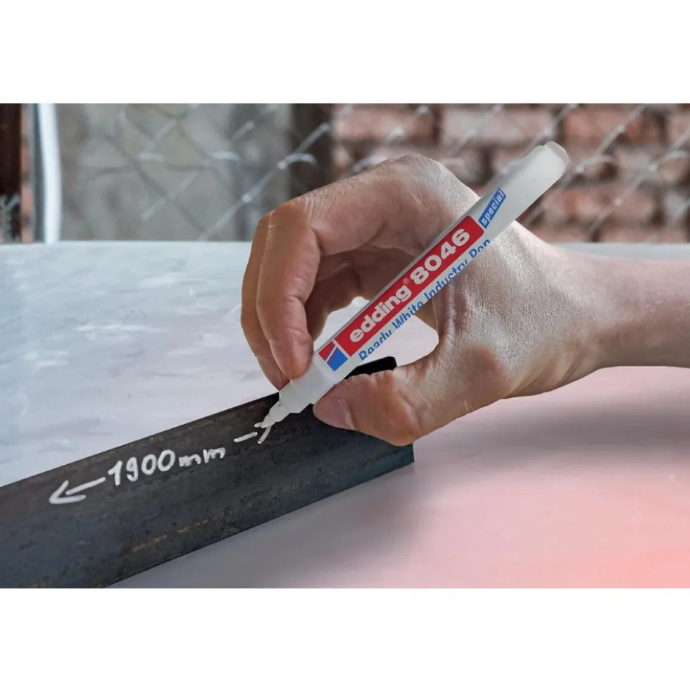 Marqueur industrie E-8046 sans amorçage résistant à l'abrasion - pointe 1-3 mm EDDING