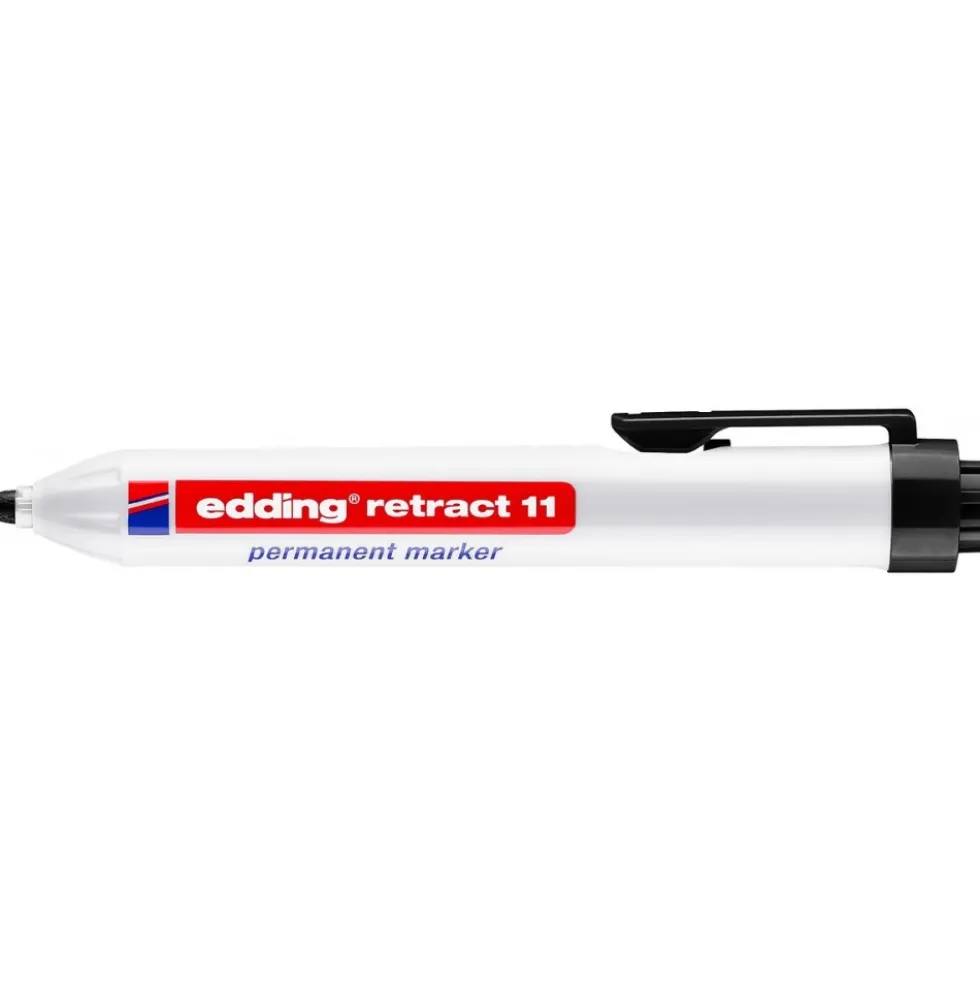 Marqueur noir permanent avec mine rétractable E-11 EDDING