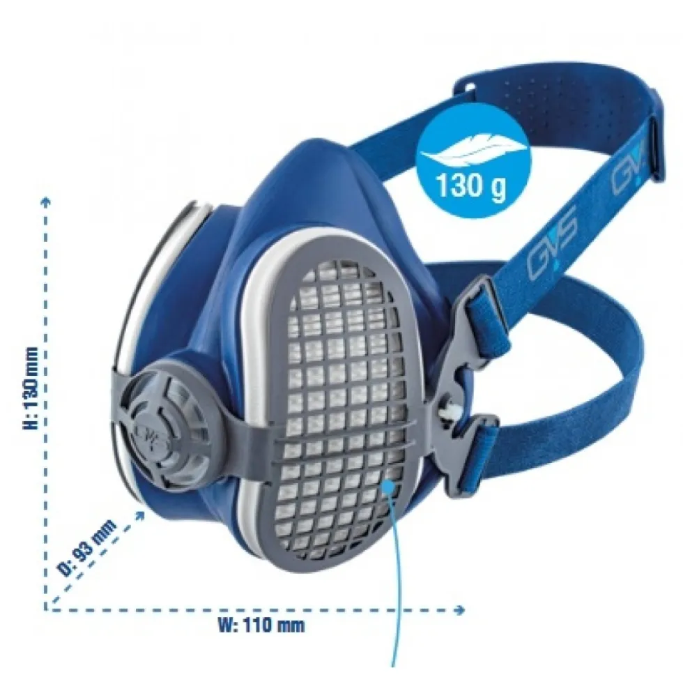Masque respiratoire réutilisable Elipse avec filtres P3 RD taille M/L GVS
