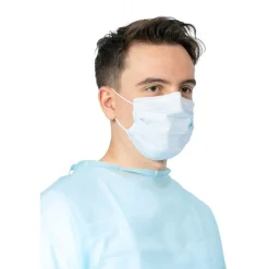 Masques jetables Kolmi Vitals à élastiques EN 14683 Type II bleu - x60 MEDICOM