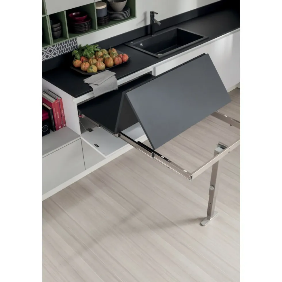 Mécanisme de table extractible sous tiroir T-ABLE XL + caches + charnières Atim