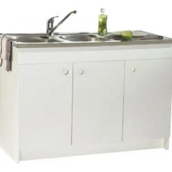 Meuble sous évier Décliq à déplier - 120 x 60 cm - 2 portes Néova