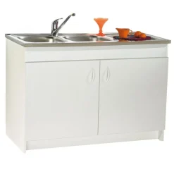 Meuble sous évier SIM NF - 100 x 60 cm - 2 portes Néova