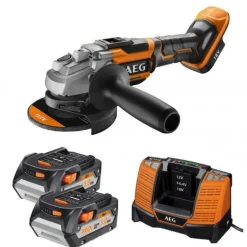 Meuleuse d'angle 125 mm brushless 18V- 2x5Ah - PRO 18V- BEWS18-125BLPX2-502C AEG Powertools