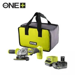 Meuleuse d'angle 125mm 18V ONE+™ Brushless + 1 batterie 4Ah - RAG18BL-1C40SL RYOBI