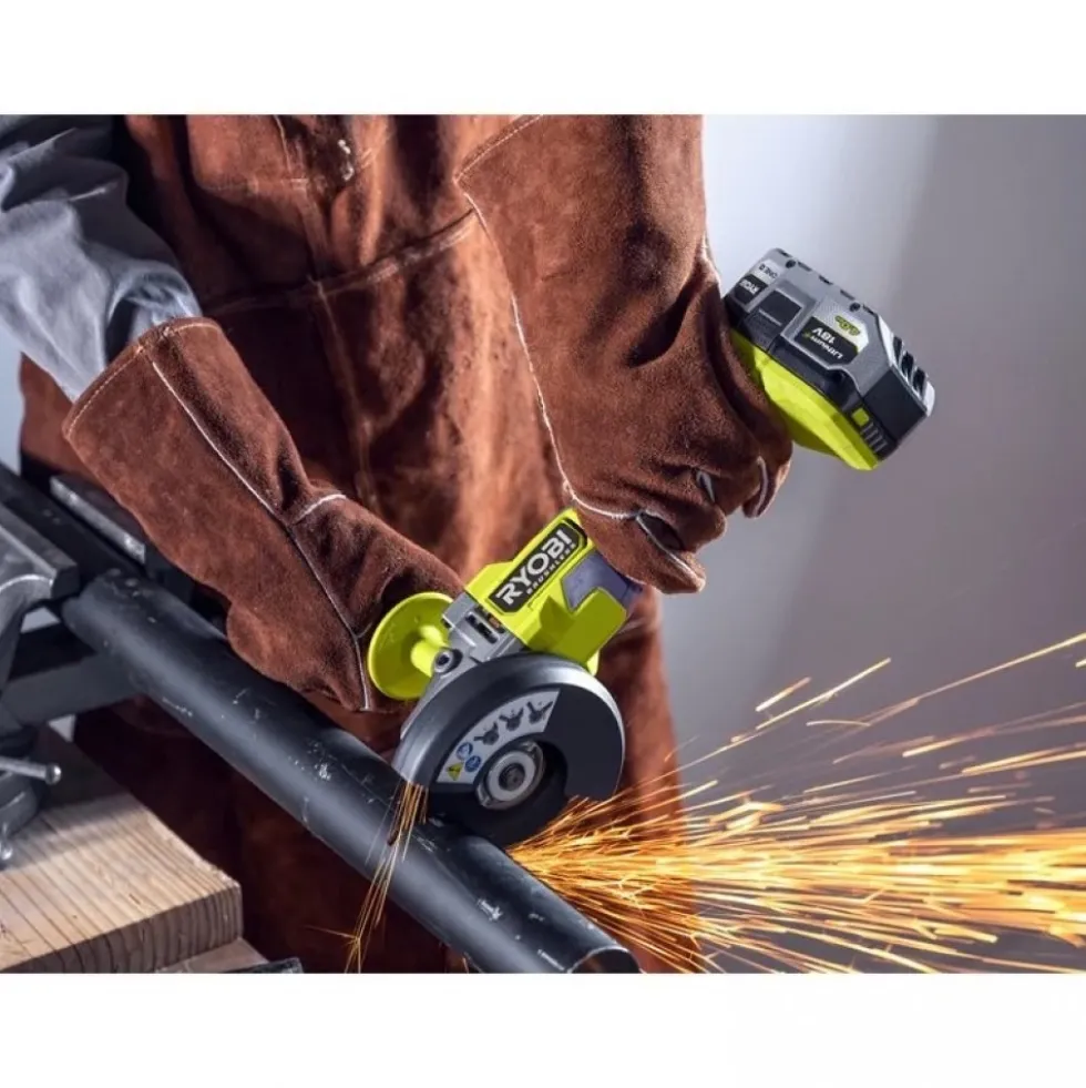Meuleuse d'angle 125mm 18V ONE+™ Brushless + 1 batterie 4Ah - RAG18BL-1C40SL RYOBI