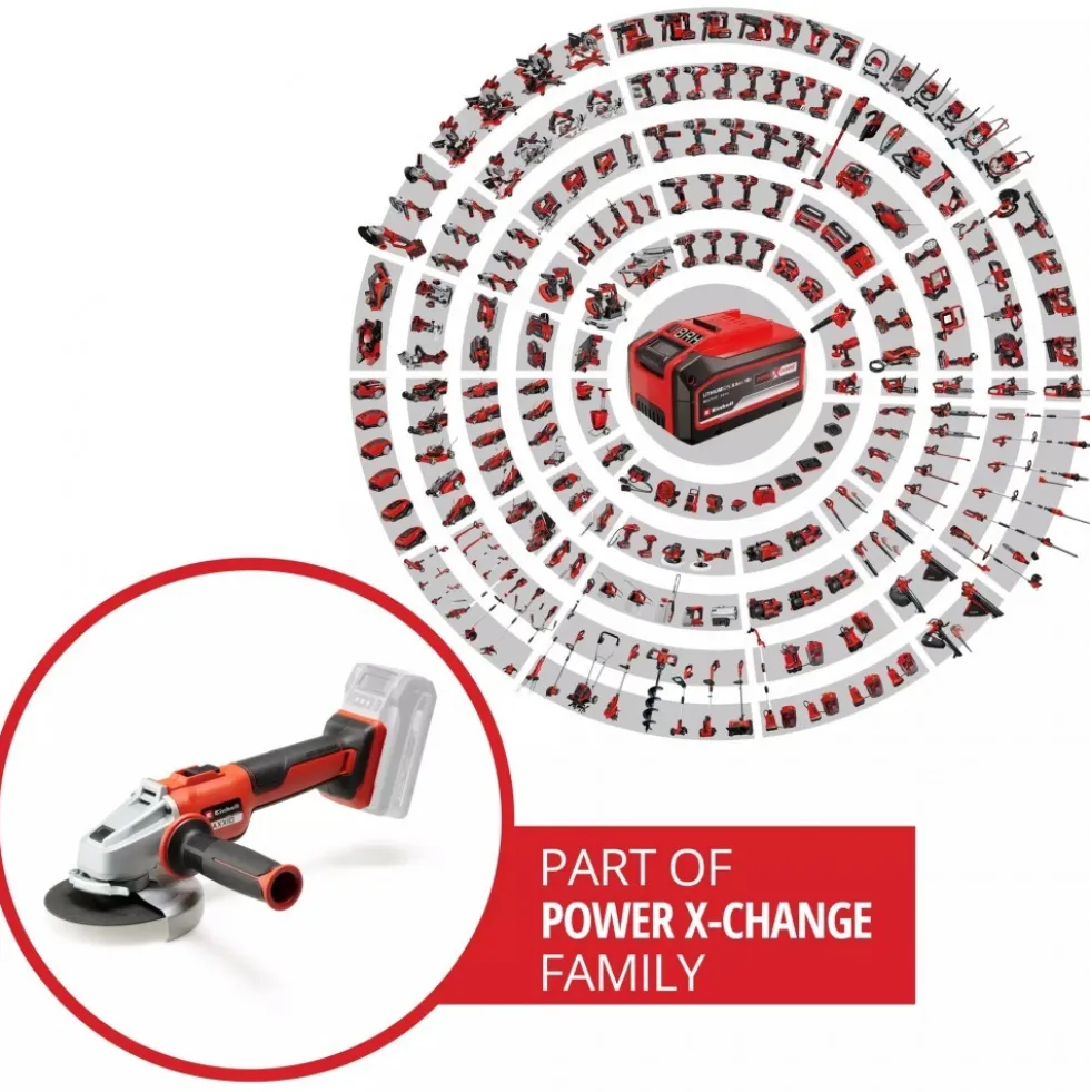 Meuleuse d’angle sans fil - Axxio 18/125 Q - Solo - Power X-Change EINHELL PROFESSIONAL