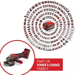 Meuleuse d’angle sans fil - TE-AG 18/125-2 Li (1x4,0 Ah) - Power X-Change EINHELL