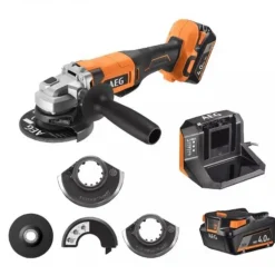 Meuleuse d'angle 18V Ø125mm + 2 batteries 4Ah et chargeur - BEWS18-125X2-402B AEG Powertools