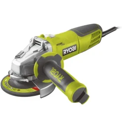 Meuleuse d’angle 1010W Ø125 mm + 5 disques à ébarber et 1 disque diamant - RAG1010-125TA6 RYOBI