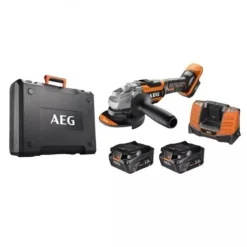 Meuleuse 18V Brushless - Ø125mm + 2 batteries 5Ah et disque diamant - BEWS18-125BL-502C AEG Powertools