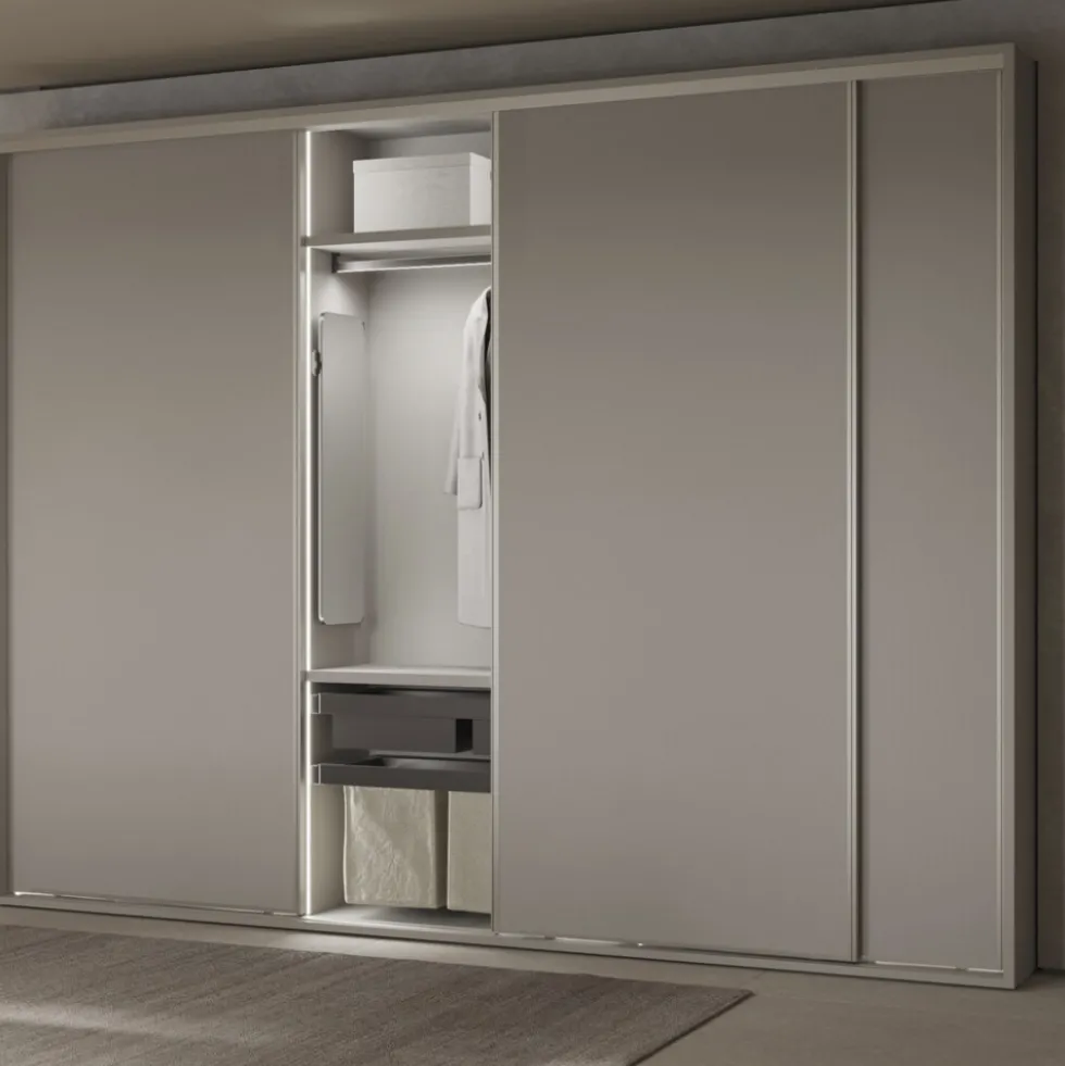 Miroir extractible et pivotant pour dressing Quartz - finition titane EMUCA