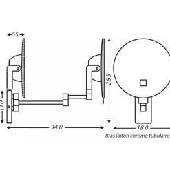Miroir LED éclairant et grossissant x3 - sur pile - Eclips JVD