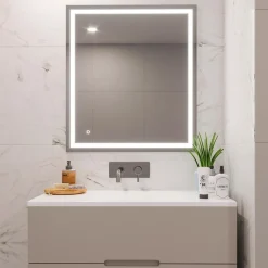 Miroir salle de bain Heracles avec éclairage LED frontal et décoratif EMUCA