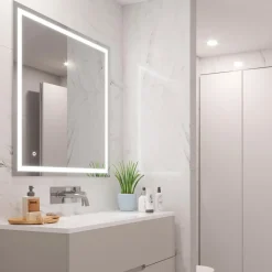Miroir salle de bain Heracles avec éclairage LED frontal et décoratif EMUCA