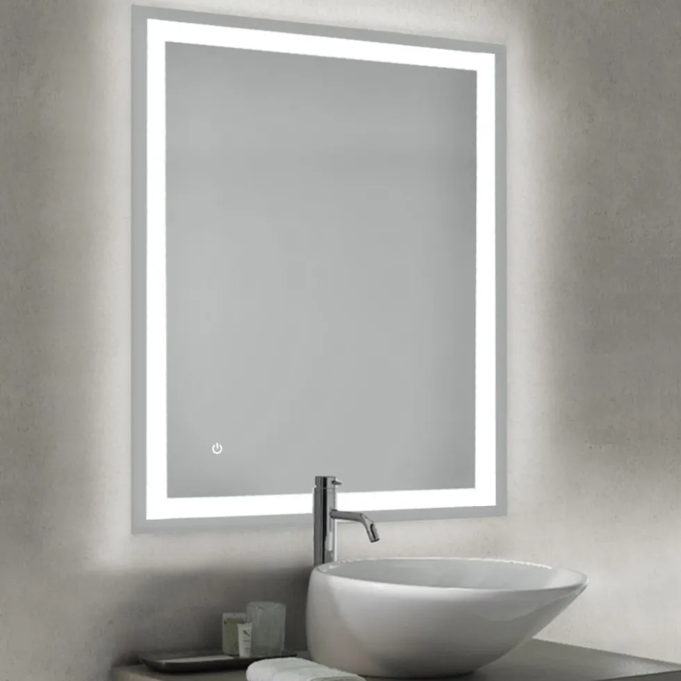 Miroir salle de bain Heracles avec éclairage LED frontal et décoratif EMUCA