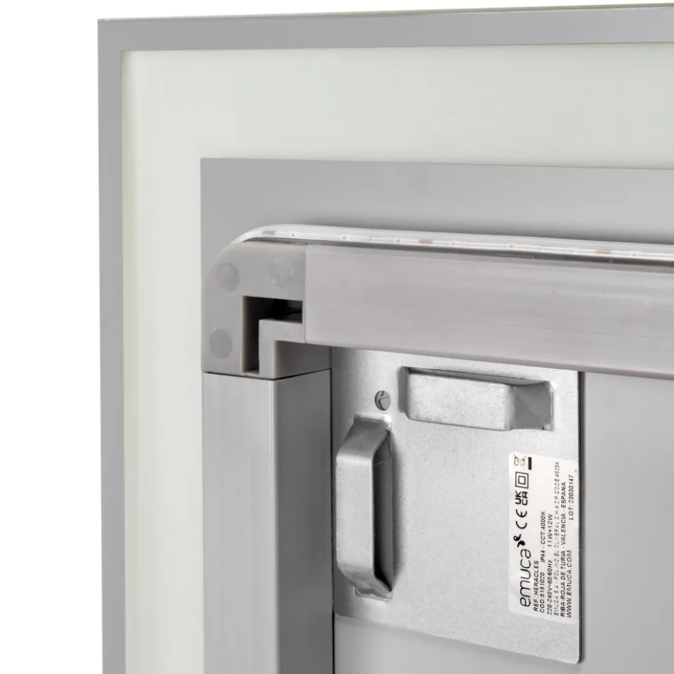 Miroir salle de bain Heracles avec éclairage LED frontal et décoratif EMUCA