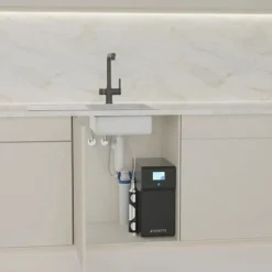 Mitigeur cuisine à eau gazeuse avec refroidissement et filtration - noir mat - AQUASTAR PREMIUM SCHÜTTE