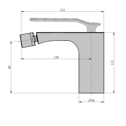 Mitigeur de bidet sur rotule orientable - chromé - Addict PAINI