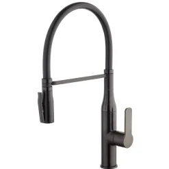 Mitigeur de cuisine avec douchette extractible - noir mat - Loonix PAINI