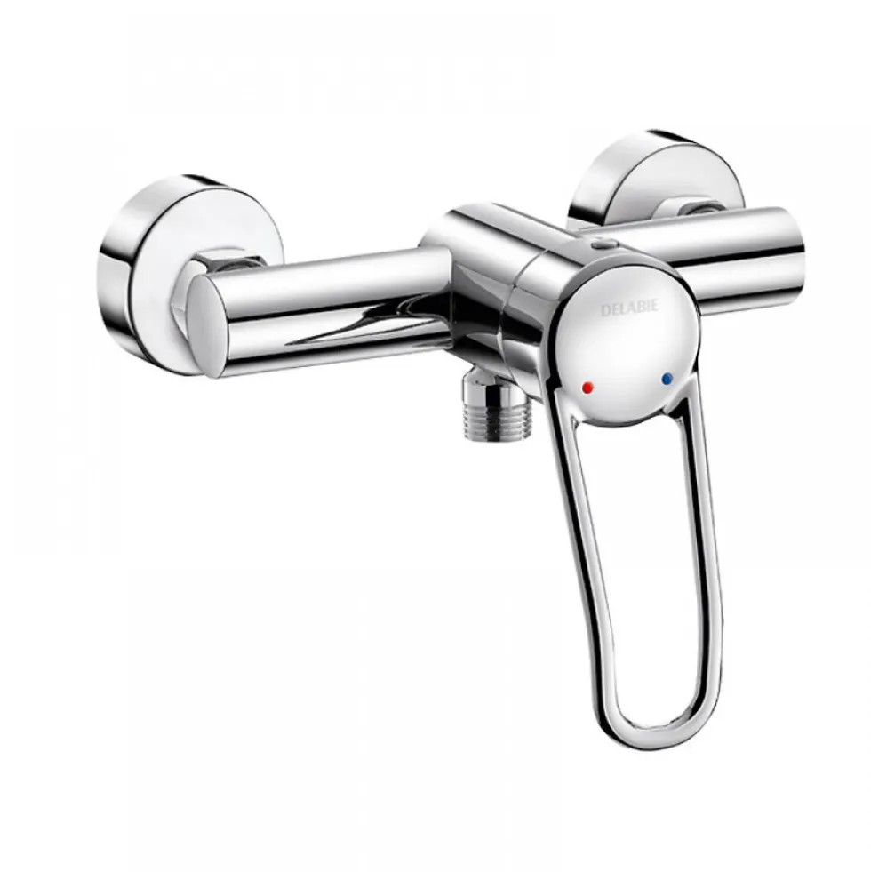 Mitigeur de douche à manette ajourée basse Securitouch DELABIE