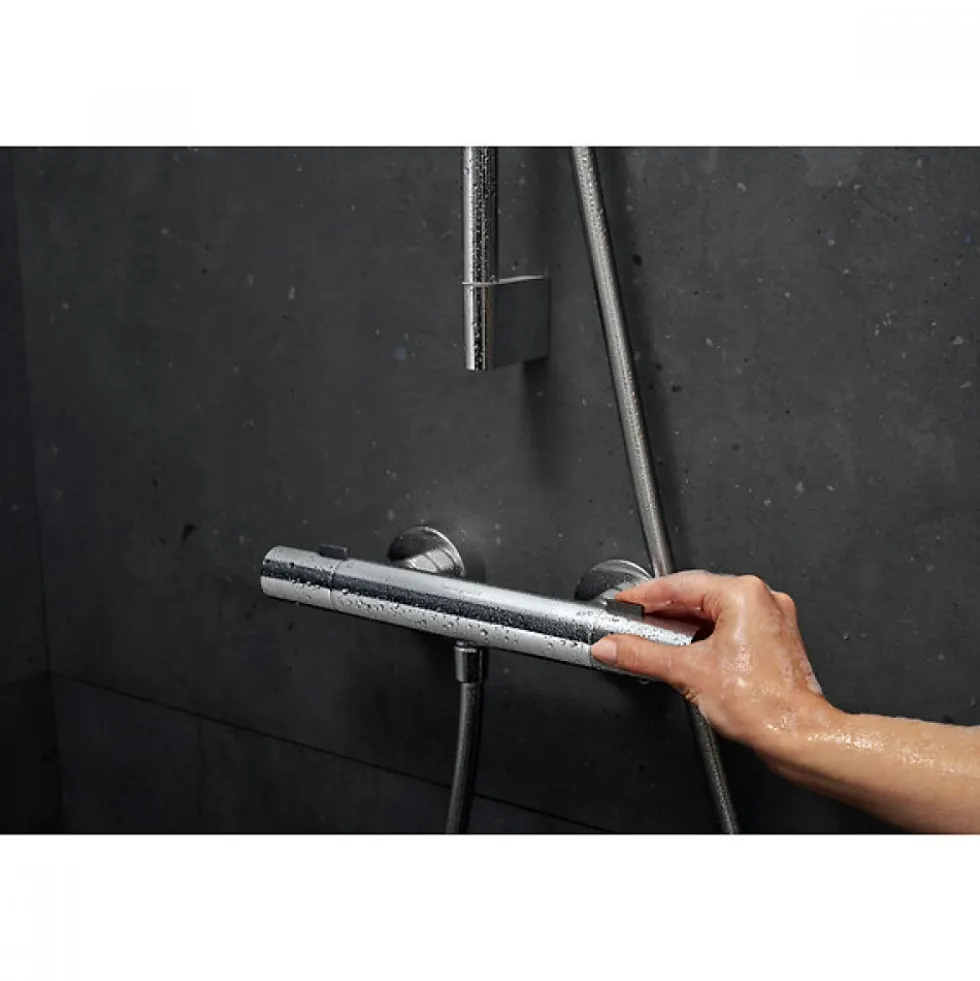 Mitigeur de douche thermostatique Ecostat Fine chromé HANSGROHE