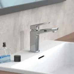 Mitigeur de lavabo avec bonde clic clac - chromé - Raven SCHÜTTE