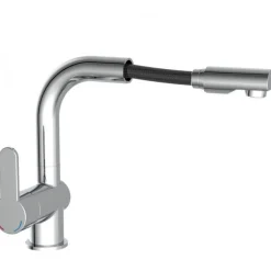 Mitigeur de lavabo avec douchette extractible - chromé - London SCHÜTTE