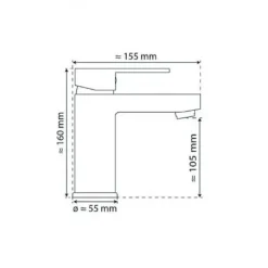 Mitigeur de lavabo graphite mat avec vidage - Elephant SCHÜTTE
