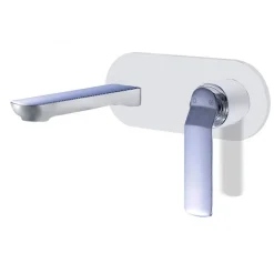 Mitigeur de lavabo mural encastré chromé et blanc Addict PAINI